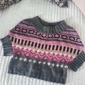 Vintage United Colors Of Benetton Multicolor Patterned Wool Sweater